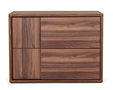 Nova Domus Asus Italian Modern Walnut Nightstand