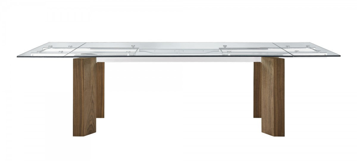 Modrest Helena Modern Extendable Glass Dining Table - Large