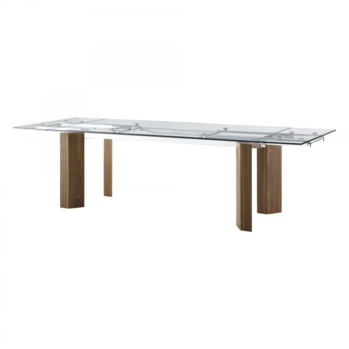 Modrest Helena Modern Extendable Glass Dining Table - Large