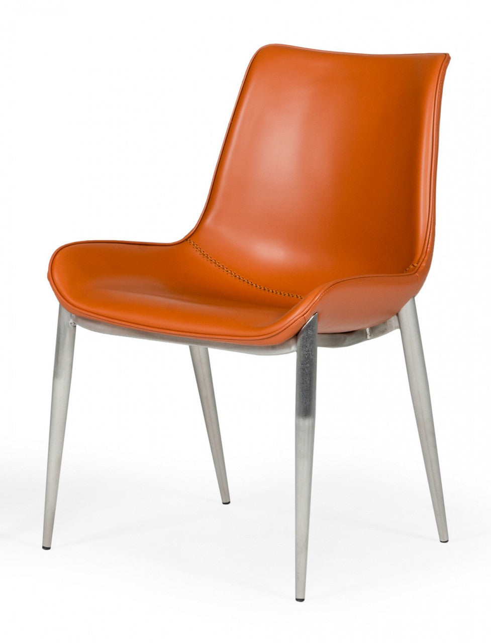 Modrest Holt Modern Cognac Eco-Leather Dining Chair (Set of 2)