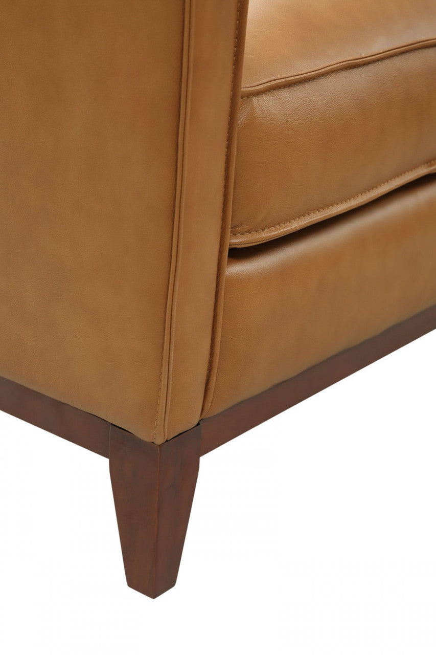 Divani Casa Naylor Modern Brown Italian Leather Split Chair