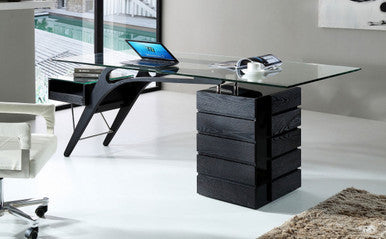 Modrest Suffolk - Contemporary Black Ash Desk