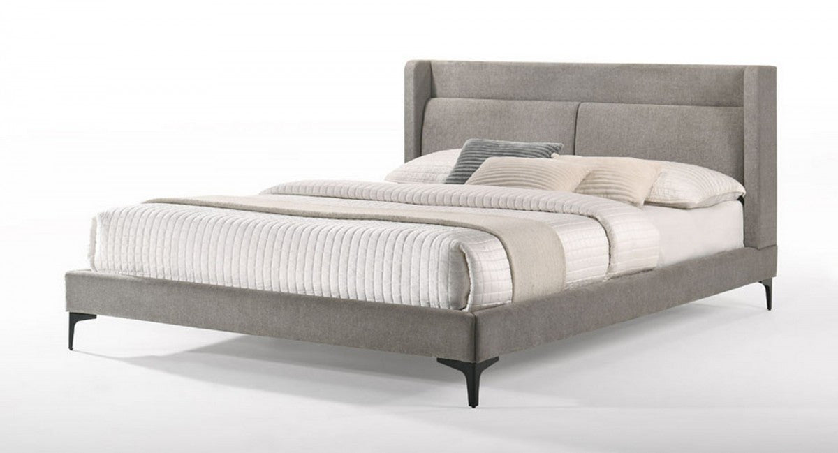 Modrest Paula - Mid-Century Grey Upholstered Bed