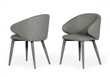 Modrest Keller Modern Grey Dining Chair (Set of 2)