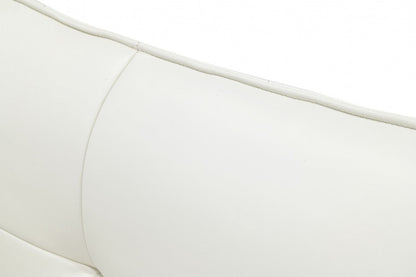 Modrest Patrick Modern White Leather Bed