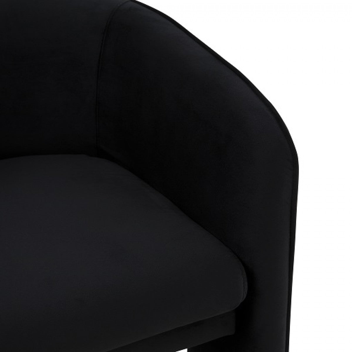 Modrest Kyle Modern Black Velvet Accent Chair