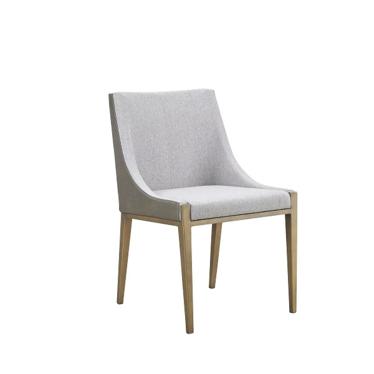 Modrest Fairview - Modern Grey & Brass Dining Chair
