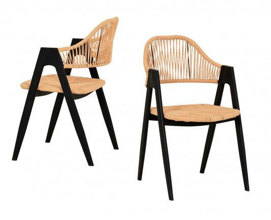 Modrest Gayle - Modern Rattan Dining Chair Set of 2