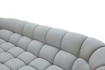 Divani Casa Yolonda - Modern Light Grey Curved Sectional Sofa