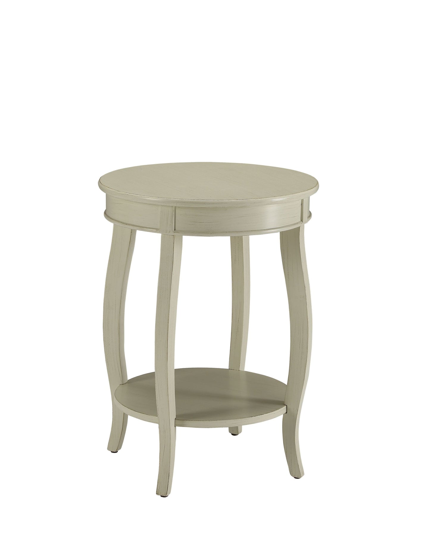 ACME Aberta Side Table in Antique White