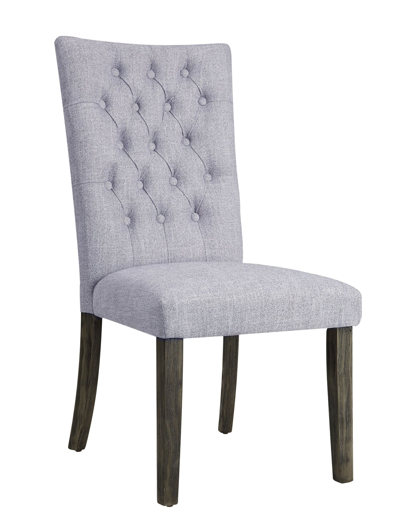 ACME Merel Side Chair (Set-2) in Gray Fabric & Gray Oak