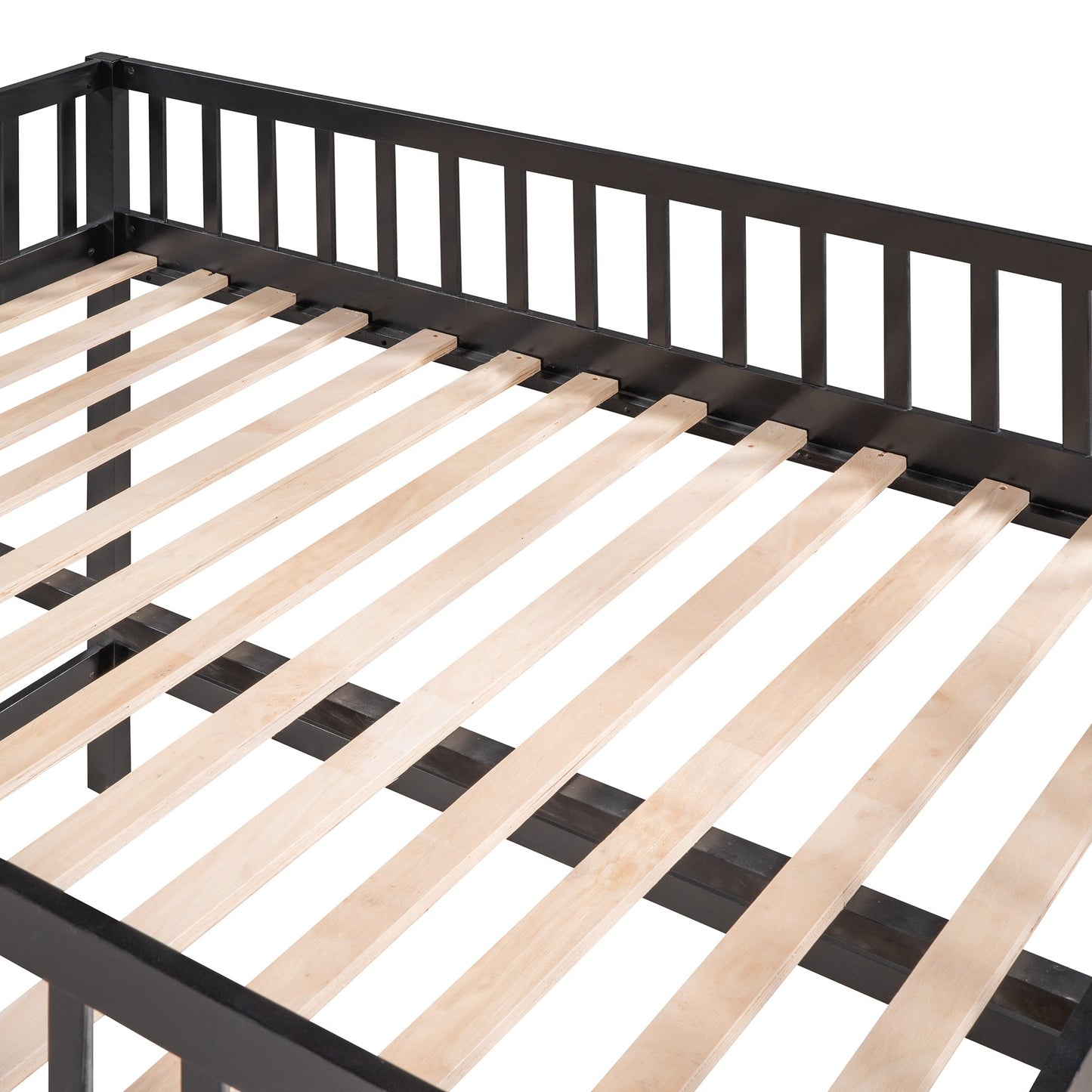 Vicenza Ladder-Walnut Full Size Boat Shape Loft Bed