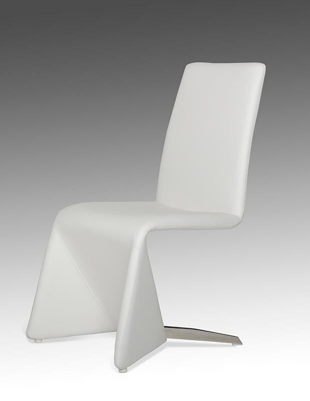 Nisse - Contemporary White Leatherette Dining Chair (Set of 2)
