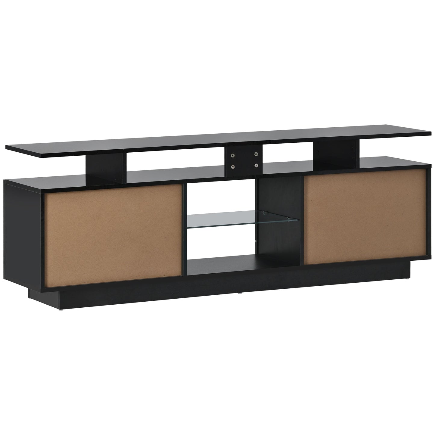 Latina Black Modern TV Stand  65inches with LED lights16 Colors