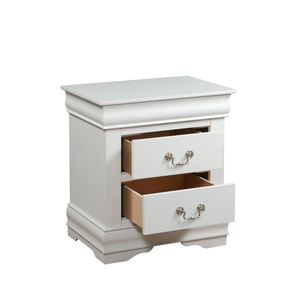 ACME Louis Philippe Nightstand in White