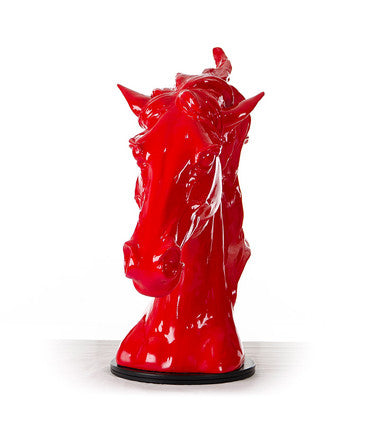 Modrest SZ0002 - Modern Red Horse Head Sculpture