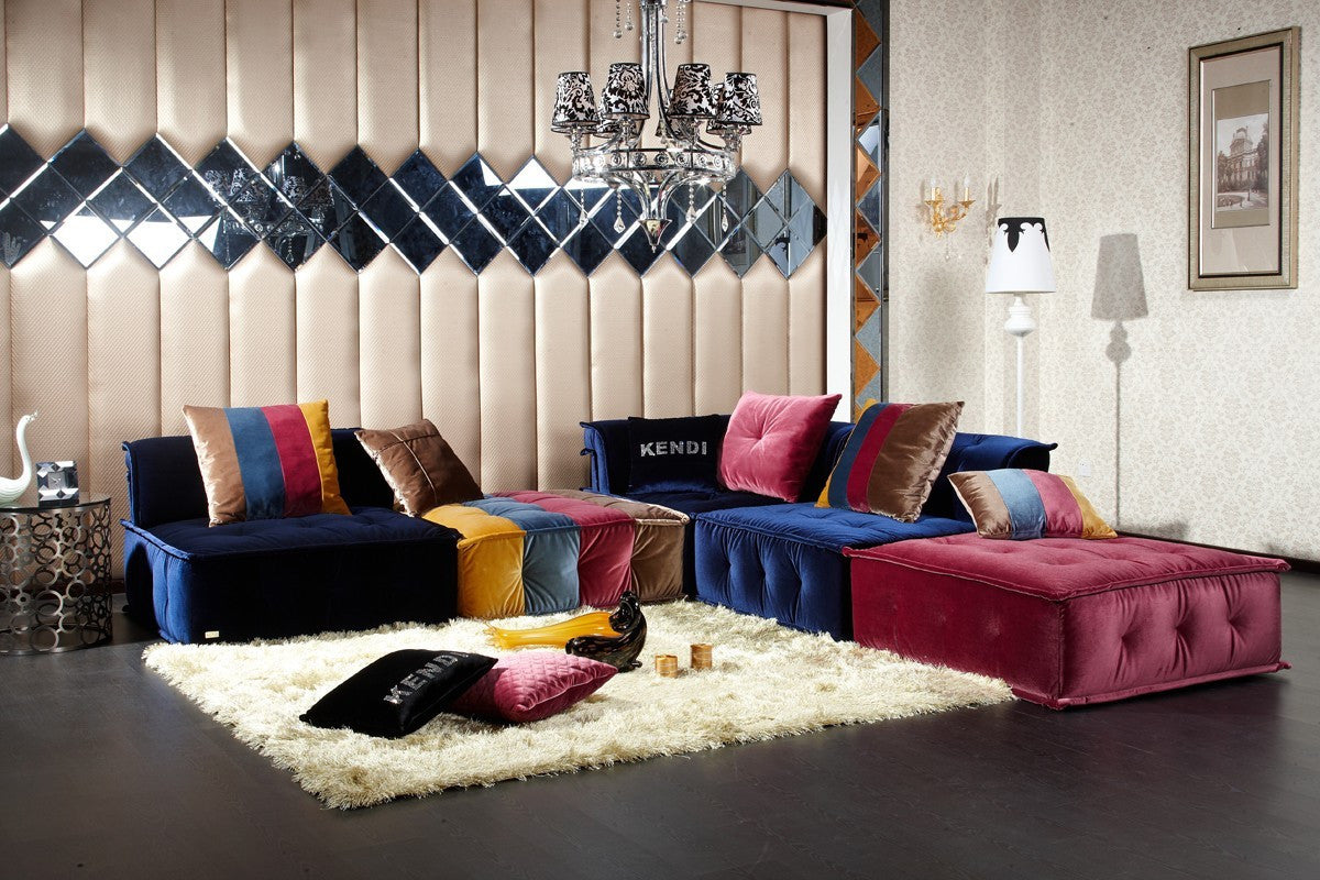 Divani Casa Dubai - Contemporary Fabric Sectional Sofa
