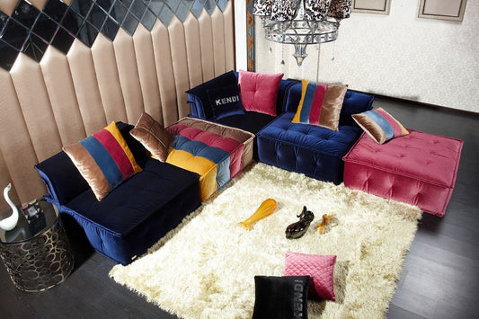 Divani Casa Dubai - Contemporary Fabric Sectional Sofa