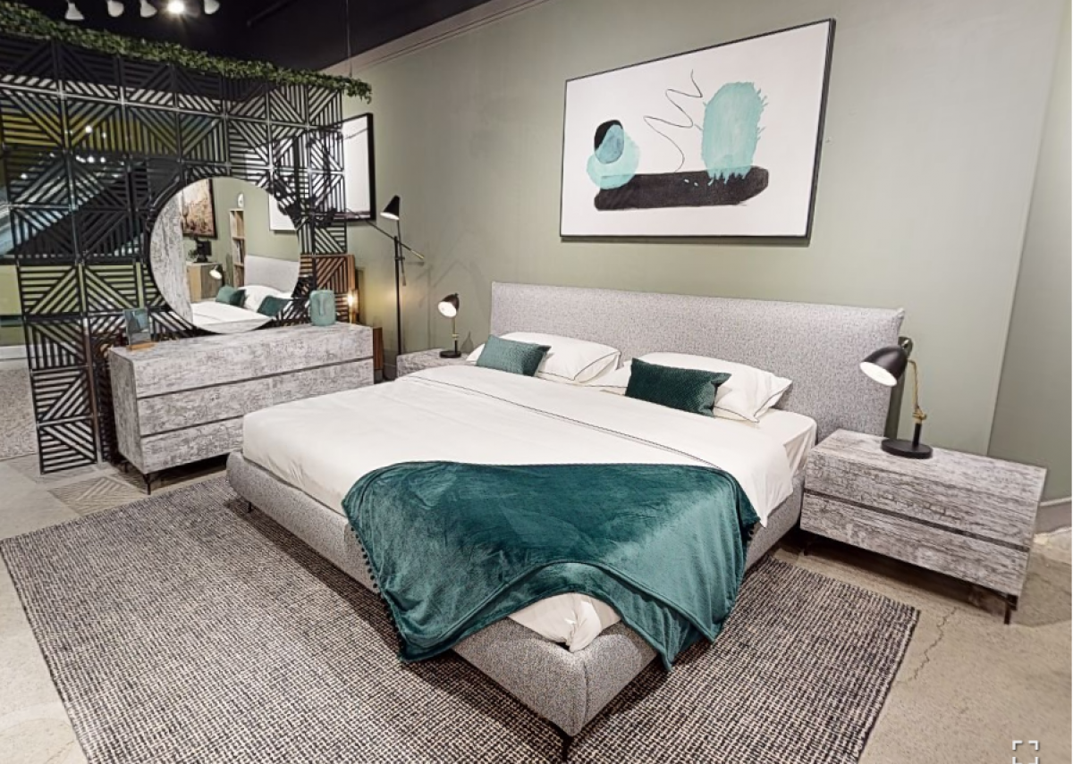 Nova Domus Aria - Italian Modern Multi Grey Bedroom Set
