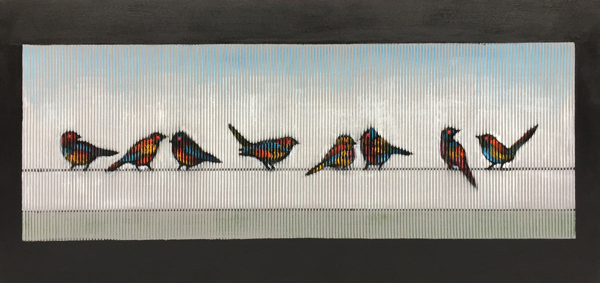 Modrest 55" x 28" Birds Oil Painting
