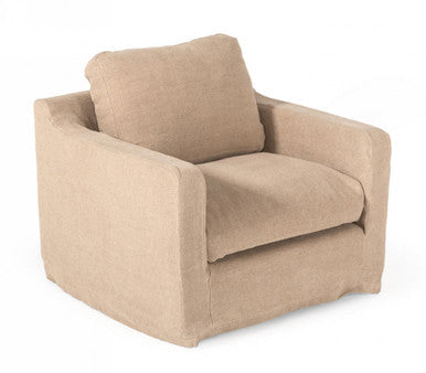 Divani Casa Admiral Modern Classic Sand Fabric Armchair