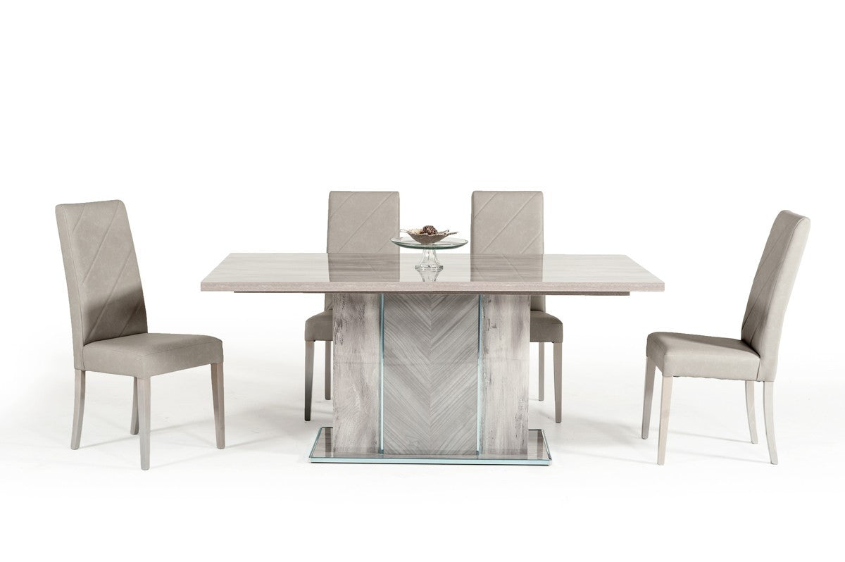 Nova Domus Alexa Italian Modern Grey Dining Table Set