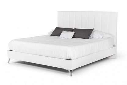 Nova Domus Angela Italian Modern White Eco Leather Bed