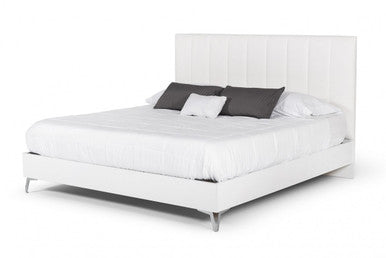 Nova Domus Angela Italian Modern White Eco Leather Bed
