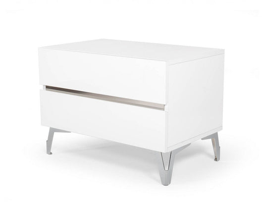 Nova Domus Angela - Italian Modern White Nightstand