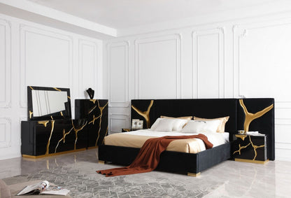 Modrest Aspen Modern Black and Gold Dresser