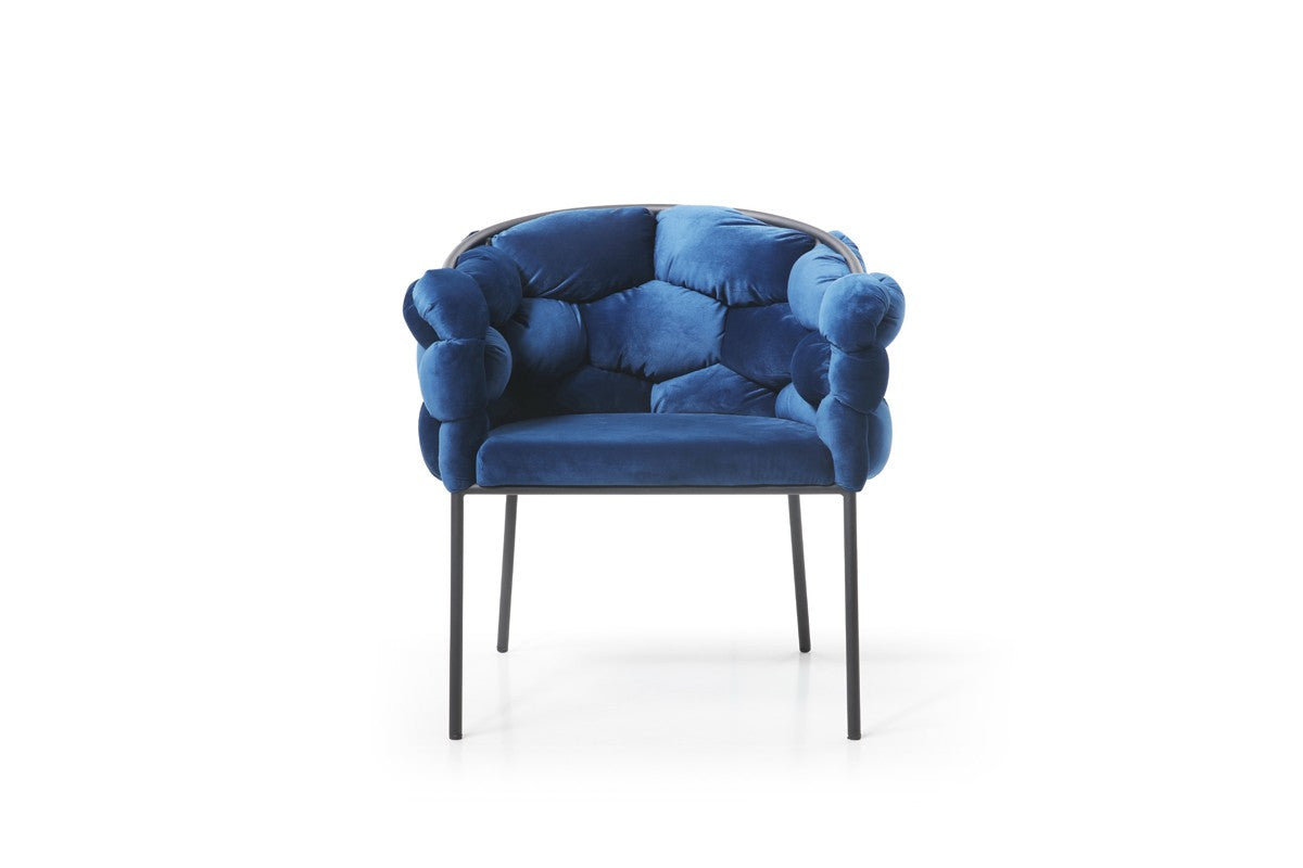 Modrest Debra Modern Blue Fabric Dining Chair