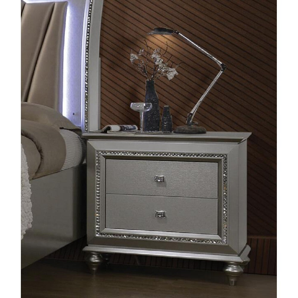 ACME Kaitlyn Nightstand in Champagne