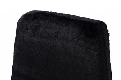Candace - Modern Black Faux Fur Dining Chair (Set of 2)