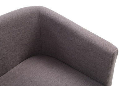 Modrest Yukon Modern Grey Fabric & Antique Brass Dining Chair