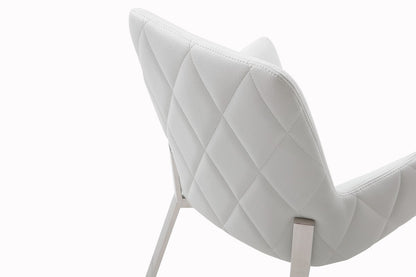 Modrest Robin Modern White Bonded Leather Dining Chair