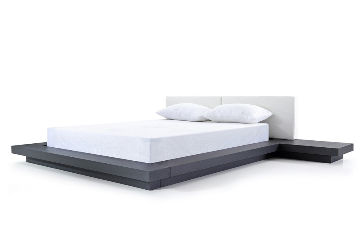 Modrest Opal Modern Wenge & White Platform Bed