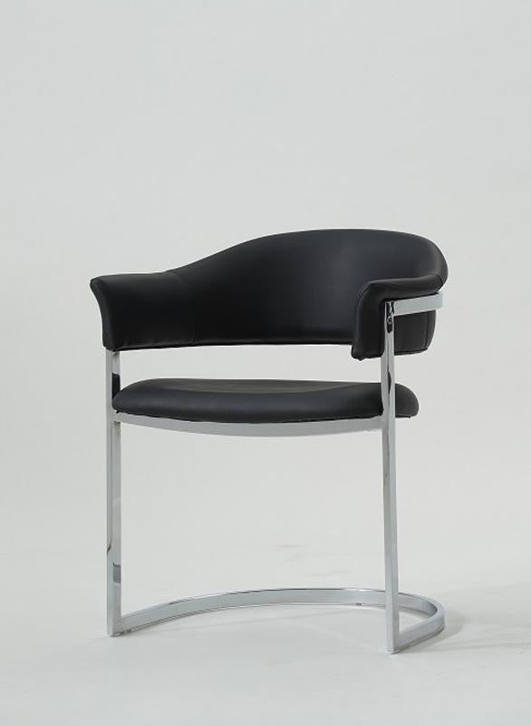 Modrest Allie Contemporary Black Leatherette Dining Chair