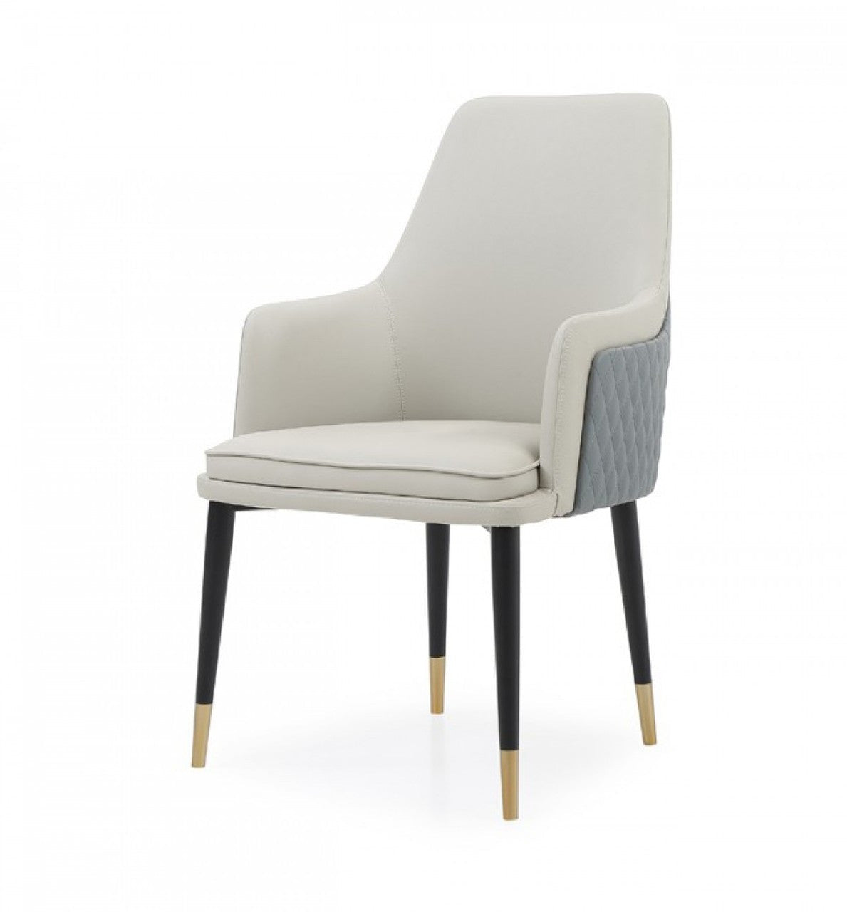 Modrest Duval Modern White & Grey Dining Chair