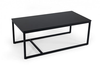 Modrest Baca Black Marble Metal Coffee Table