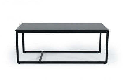 Modrest Baca Black Marble Metal Coffee Table