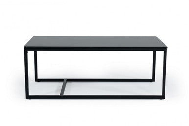 Modrest Baca Black Marble Metal Coffee Table