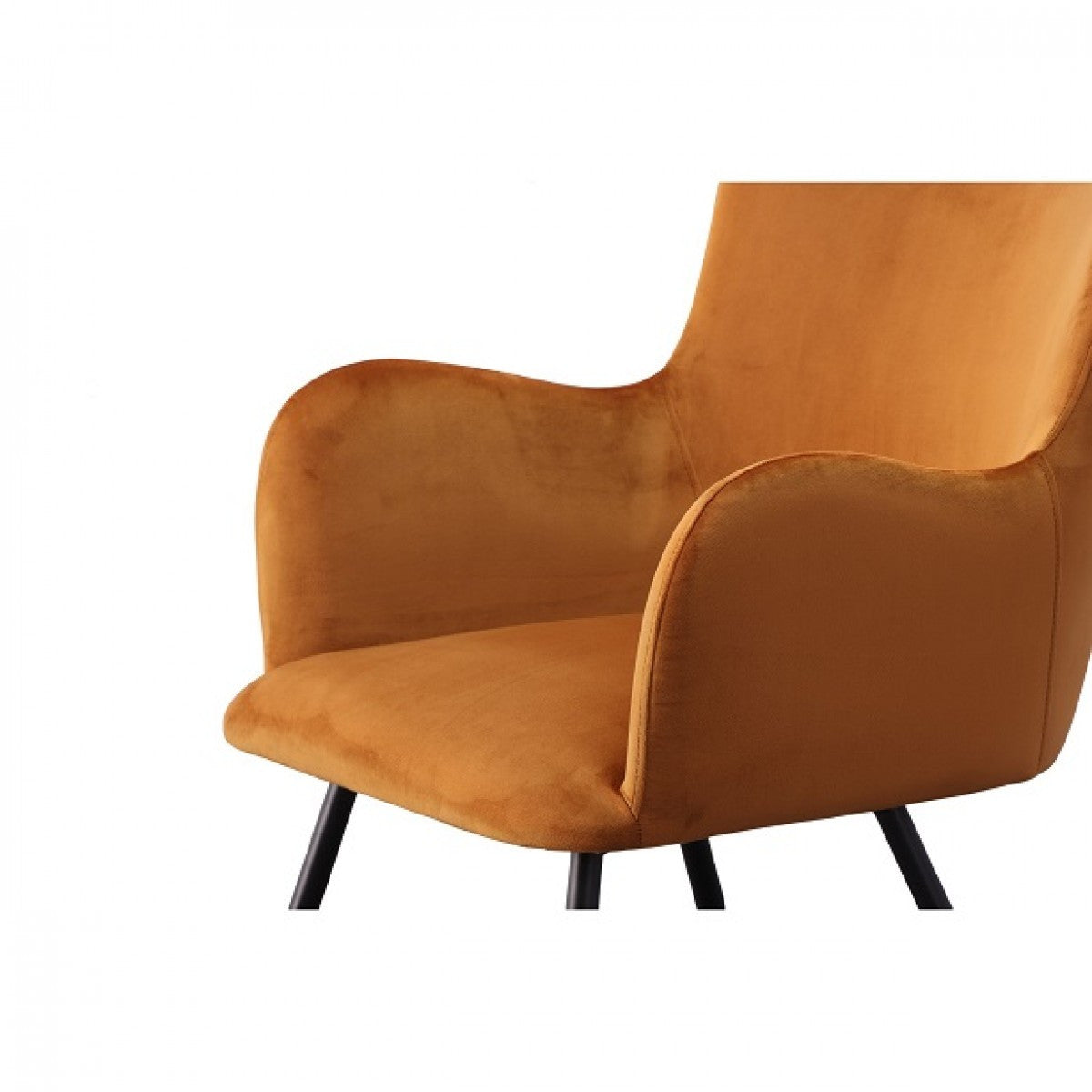 Modrest Barrett - Modern Orange & Black Dining Chair
