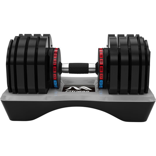 Keshmez Adjustable Dumbbell with Tray 80lb Single Fast Exercise Fitness