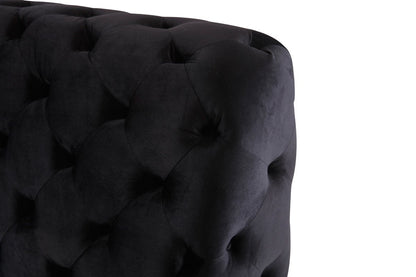 Modrest Legend Modern Black Velvet & Gold Bed