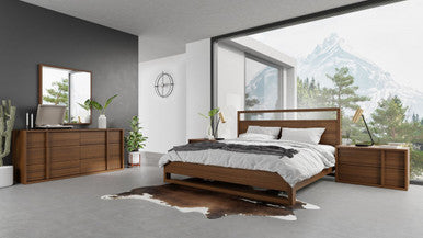 Modrest Berlin Modern Walnut Bedroom Set