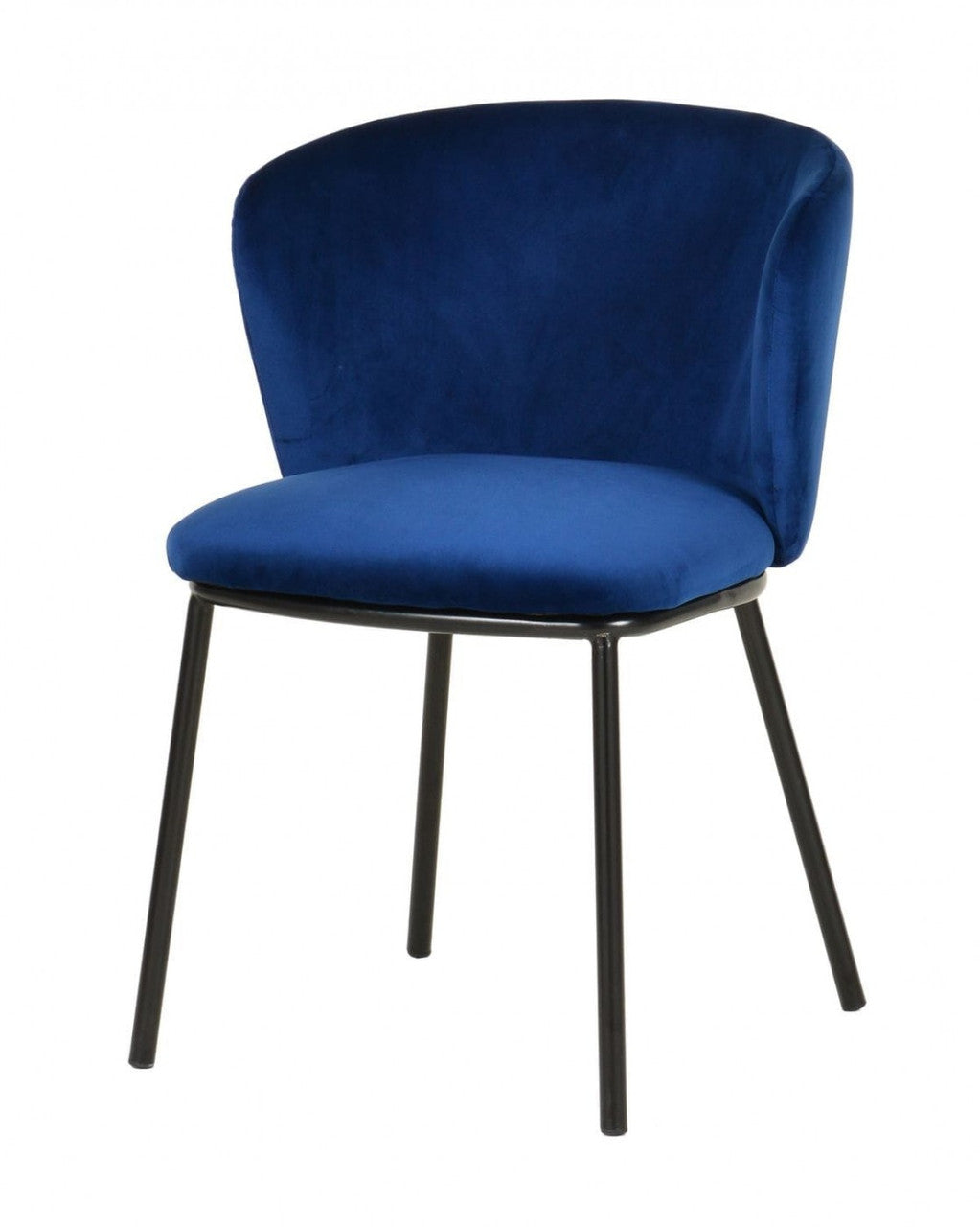 Modrest Bessie Modern Blue Velvet Dining Chair (Set of 2)
