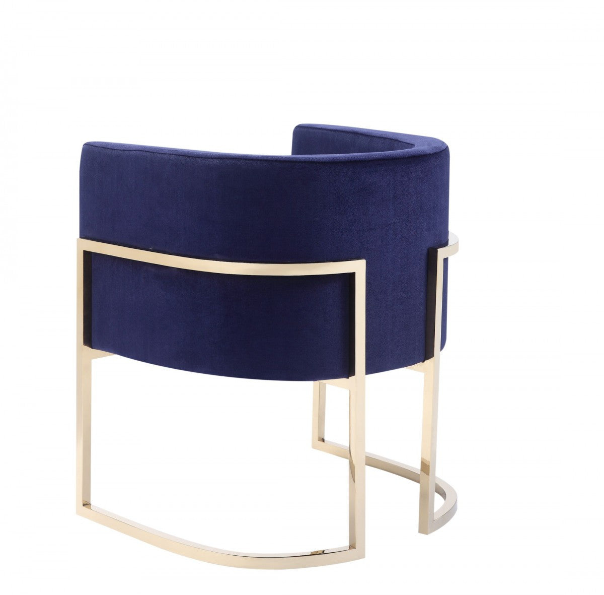 Modrest Betsy - Modern Navy Blue Velvet + Gold Kids Chair