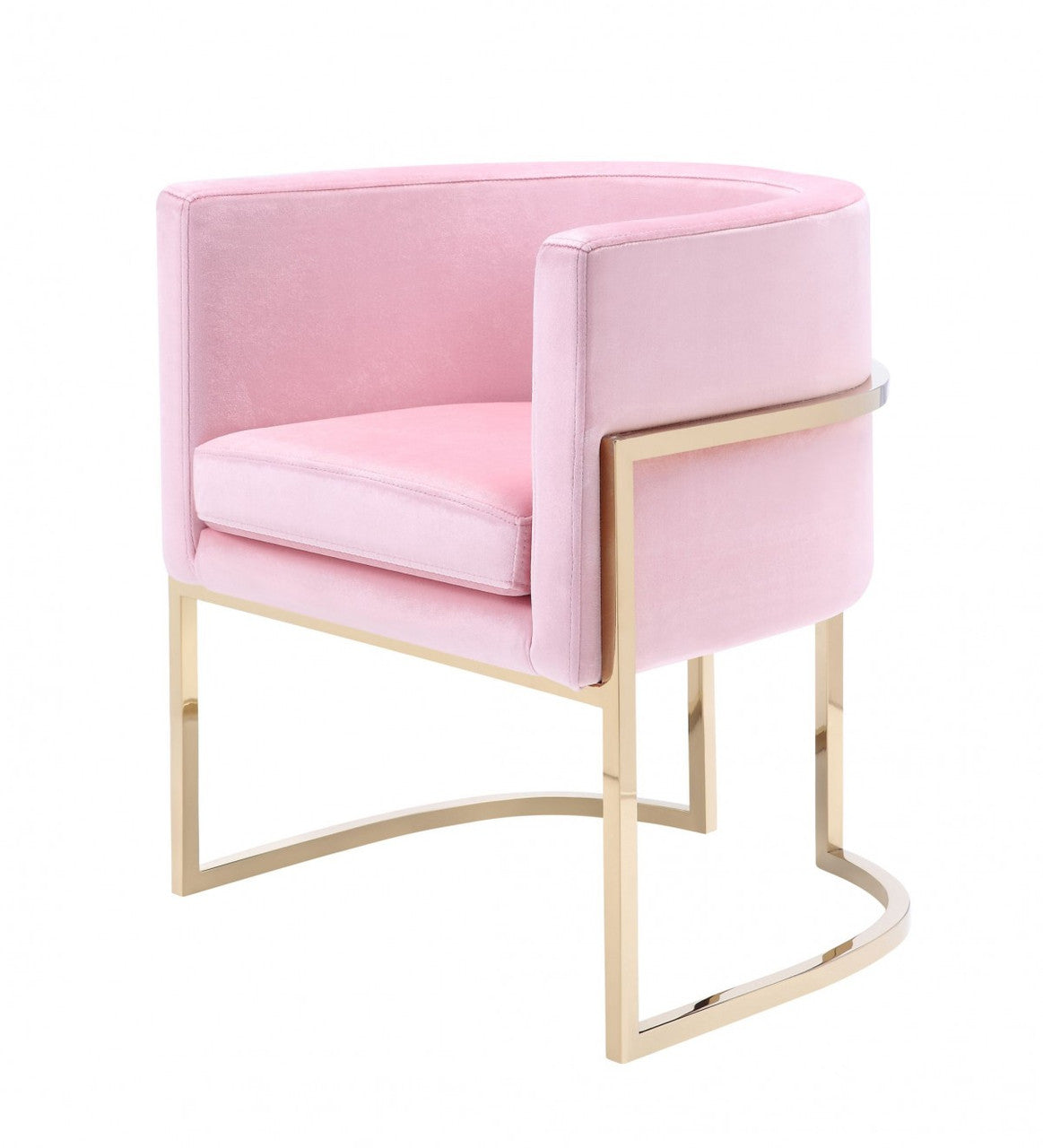 Modrest Betsy - Modern Pink Velvet + Gold Kids Chair