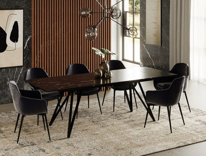 Modrest Bobby - Modern Black Ceramic Extendable Dining Table