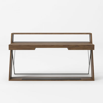 Modrest Carrie Modern Walnut & Black Foldable Desk